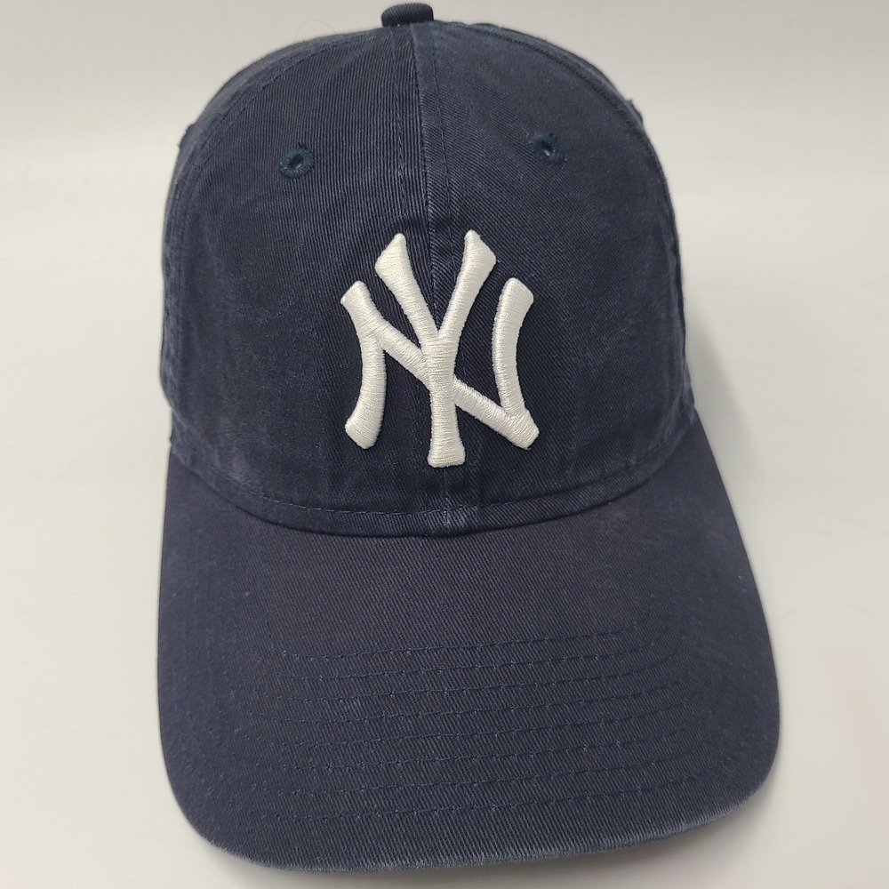 New York Yankees Hat Strapback New Era 9Twenty Blue White MLB Baseball Logo Men
